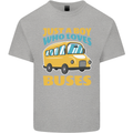 Just a Boy Who Loves Buses Bus Mens Cotton T-Shirt Tee Top Sports Grey