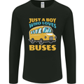 Just a Boy Who Loves Buses Bus Mens Long Sleeve T-Shirt Black