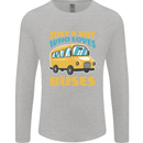 Just a Boy Who Loves Buses Bus Mens Long Sleeve T-Shirt Sports Grey