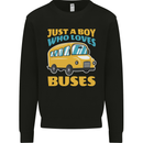 Just a Boy Who Loves Buses Bus Mens Sweatshirt Jumper Black