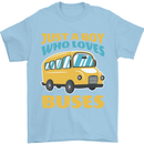 Just a Boy Who Loves Buses Bus Mens T-Shirt 100% Cotton Light Blue