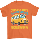Just a Boy Who Loves Buses Bus Mens T-Shirt 100% Cotton Orange