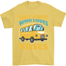Just a Boy Who Loves Buses Bus Mens T-Shirt 100% Cotton Yellow