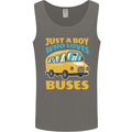 Just a Boy Who Loves Buses Bus Mens Vest Tank Top Charcoal