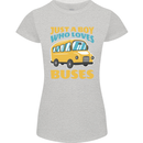 Just a Boy Who Loves Buses Bus Womens Petite Cut T-Shirt Sports Grey