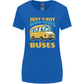 Just a Boy Who Loves Buses Bus Womens Wider Cut T-Shirt Royal Blue