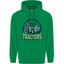 Just a Boy Who Loves Tractors Farmer Childrens Kids Hoodie Irish Green