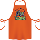 Just a Boy Who Loves Tractors Farmer Cotton Apron 100% Organic Orange