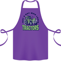 Just a Boy Who Loves Tractors Farmer Cotton Apron 100% Organic Purple