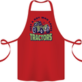 Just a Boy Who Loves Tractors Farmer Cotton Apron 100% Organic Red