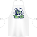 Just a Boy Who Loves Tractors Farmer Cotton Apron 100% Organic White