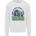 Just a Boy Who Loves Tractors Farmer Kids Sweatshirt Jumper White