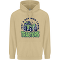 Just a Boy Who Loves Tractors Farmer Mens 80% Cotton Hoodie Sand