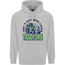 Just a Boy Who Loves Tractors Farmer Mens 80% Cotton Hoodie Sports Grey