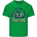 Just a Boy Who Loves Tractors Farmer Mens Cotton T-Shirt Tee Top Irish Green