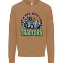 Just a Boy Who Loves Tractors Farmer Mens Sweatshirt Jumper Caramel Latte