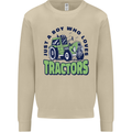 Just a Boy Who Loves Tractors Farmer Mens Sweatshirt Jumper Sand