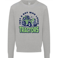 Just a Boy Who Loves Tractors Farmer Mens Sweatshirt Jumper Sports Grey