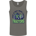 Just a Boy Who Loves Tractors Farmer Mens Vest Tank Top Charcoal