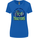 Just a Boy Who Loves Tractors Farmer Womens Wider Cut T-Shirt Royal Blue