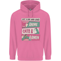 Just a Girl Who Loves Anime Cats & Ramen Mens 80% Cotton Hoodie Azelea