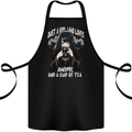 Just a Girl Who Loves Anime & a Cup of Tea Cotton Apron 100% Organic Black