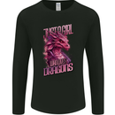 Just a Girl Who Loves Dragons Fantasy RPG Mens Long Sleeve T-Shirt Black