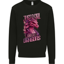 Just a Girl Who Loves Dragons Fantasy RPG Mens Sweatshirt Jumper Black