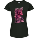 Just a Girl Who Loves Dragons Fantasy RPG Womens Petite Cut T-Shirt Black