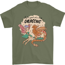 Just a Girl Who Loves Dragons RPG Fantasy Mens T-Shirt 100% Cotton Military Green