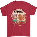 Just a Girl Who Loves Dragons RPG Fantasy Mens T-Shirt 100% Cotton Red