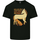 Just a Girl Who Loves Horses & Dogs Funny Mens Cotton T-Shirt Tee Top Black