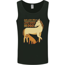 Just a Girl Who Loves Horses & Dogs Funny Mens Vest Tank Top Black