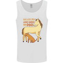 Just a Girl Who Loves Horses & Dogs Funny Mens Vest Tank Top White
