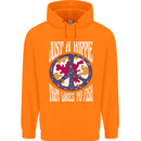Just a Hippy That Likes to Fish Fishing Fisherman Childrens Kids Hoodie Orange