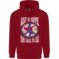 Just a Hippy That Likes to Fish Fishing Fisherman Childrens Kids Hoodie Red