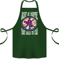 Just a Hippy That Likes to Fish Fishing Fisherman Cotton Apron 100% Organic Forest Green