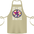 Just a Hippy That Likes to Fish Fishing Fisherman Cotton Apron 100% Organic Khaki