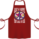 Just a Hippy That Likes to Fish Fishing Fisherman Cotton Apron 100% Organic Maroon