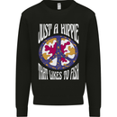 Just a Hippy That Likes to Fish Fishing Fisherman Kids Sweatshirt Jumper Black