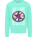 Just a Hippy That Likes to Fish Fishing Fisherman Kids Sweatshirt Jumper Peppermint