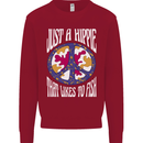 Just a Hippy That Likes to Fish Fishing Fisherman Kids Sweatshirt Jumper Red