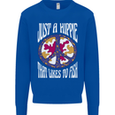 Just a Hippy That Likes to Fish Fishing Fisherman Kids Sweatshirt Jumper Royal Blue