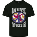 Just a Hippy That Likes to Fish Fishing Fisherman Kids T-Shirt Childrens Black