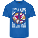 Just a Hippy That Likes to Fish Fishing Fisherman Kids T-Shirt Childrens Royal Blue