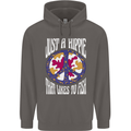 Just a Hippy That Likes to Fish Fishing Fisherman Mens 80% Cotton Hoodie Charcoal