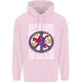 Just a Hippy That Likes to Fish Fishing Fisherman Mens 80% Cotton Hoodie Light Pink