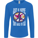 Just a Hippy That Likes to Fish Fishing Fisherman Mens Long Sleeve T-Shirt Royal Blue