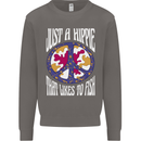 Just a Hippy That Likes to Fish Fishing Fisherman Mens Sweatshirt Jumper Charcoal
