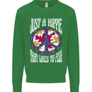 Just a Hippy That Likes to Fish Fishing Fisherman Mens Sweatshirt Jumper Irish Green